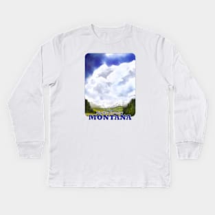 Big Sky Country, Montana Kids Long Sleeve T-Shirt